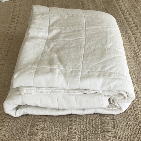 Parachute Bedding Parachute Linen Box Quilt White Fullqueen Nwot